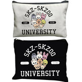 MONNYCAR Stay Fandom Universidad: bolso de maquillaje de doble cara para viaje práctico.