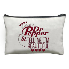MONNYCAR Dr Pepper Humor, vista frontal, bolso cosmético compacto para viaje