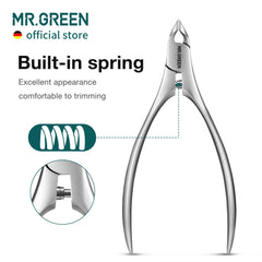 MR.GREEN tecnologia-seiko-afilado-duradero: filo duradero para una limpieza de cutícula estable.