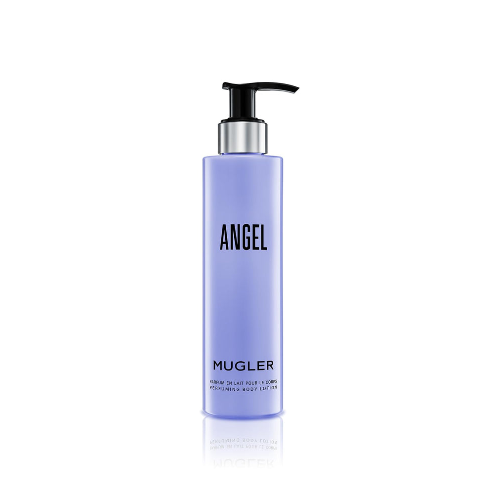 MUGLER Angel crema corporal en botella, hidratación intensa para la piel suave.