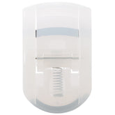 MUJI rizador de pestañas portátil, empaque japonés, ideal para retoques sobre la marcha.