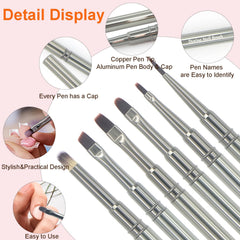 MYR brocha-uñas-plana: ideal para rellenos uniformes y colores lisos