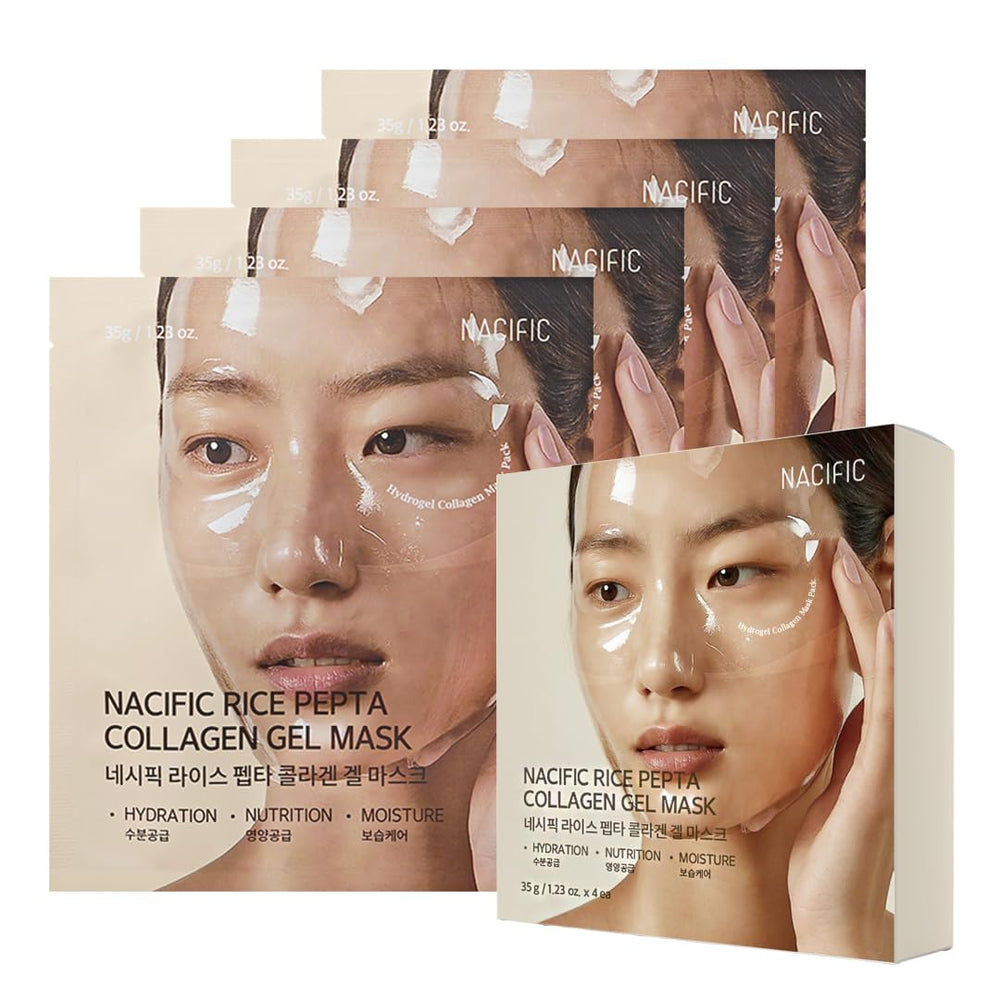 NACIFIC mascarilla gel colágeno arroz, envase elegante para hidratación intensiva