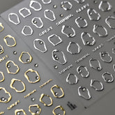 Namrec estampa uñas plata dorado 5D relieve para uñas con brillo duradero
