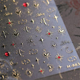 Namrec pegatinas oro estrellas para uñas, decoración elegante en uñas naturales o acrílicas