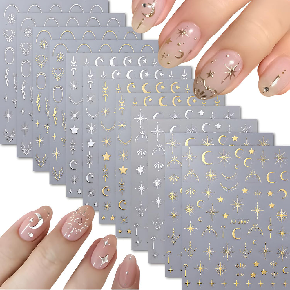 Namrec stickers luna para uñas: brillo duradero y fácil aplicación.