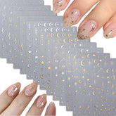 Namrec stickers luna para uñas: brillo duradero y fácil aplicación.