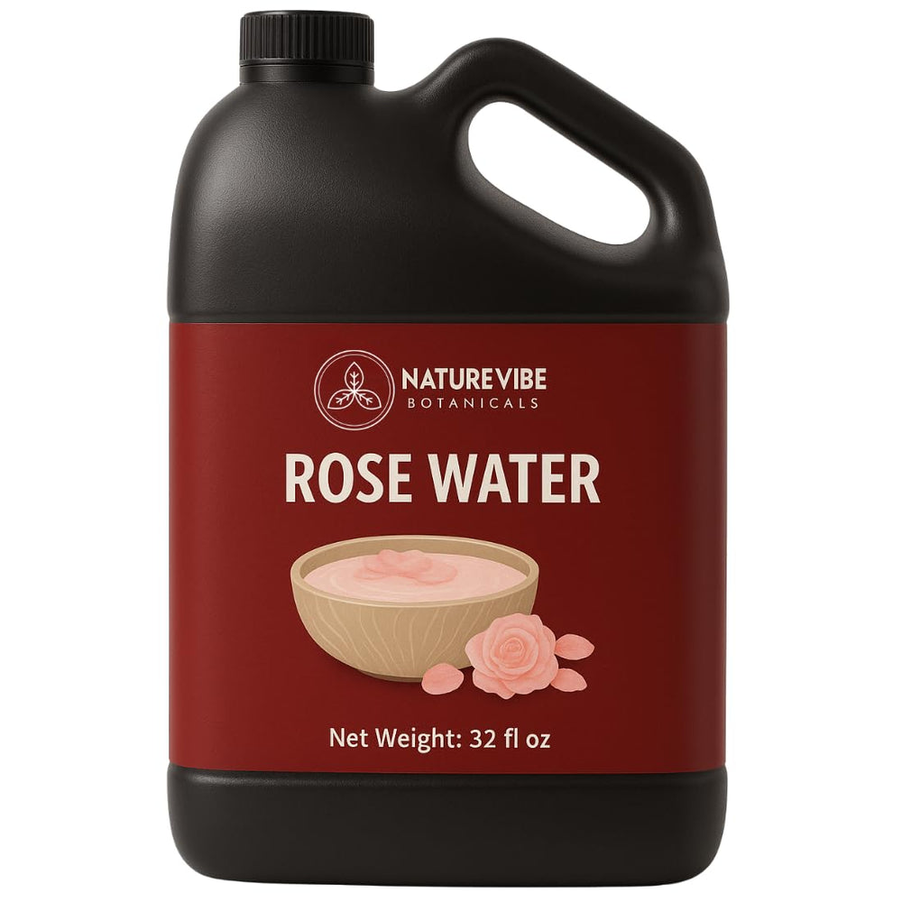 Naturevibe Botanicals Agua de Rosa Pura en frasco 32oz para uso diario