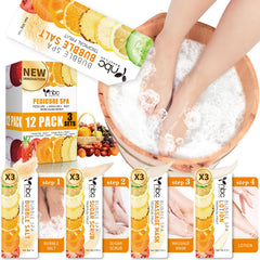 nbc BeautiLab kit pedicure sal burbujas: baño de pies relajante para casa