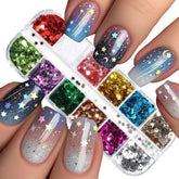 NBNTGH destellos uñas 3D estrella láser: brillo holográfico para uñas