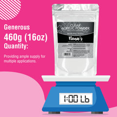 Nena's polvo acrílico rosa medio para extensiones y diseños.