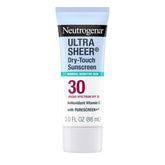 Neutrogena Ultra Sheer Mineral protector solar SPF30 para cara y cuerpo, acabado ligero.