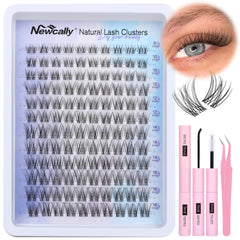 Newcally kit racimos pestañas naturales, acabado suave y real para uso diario.