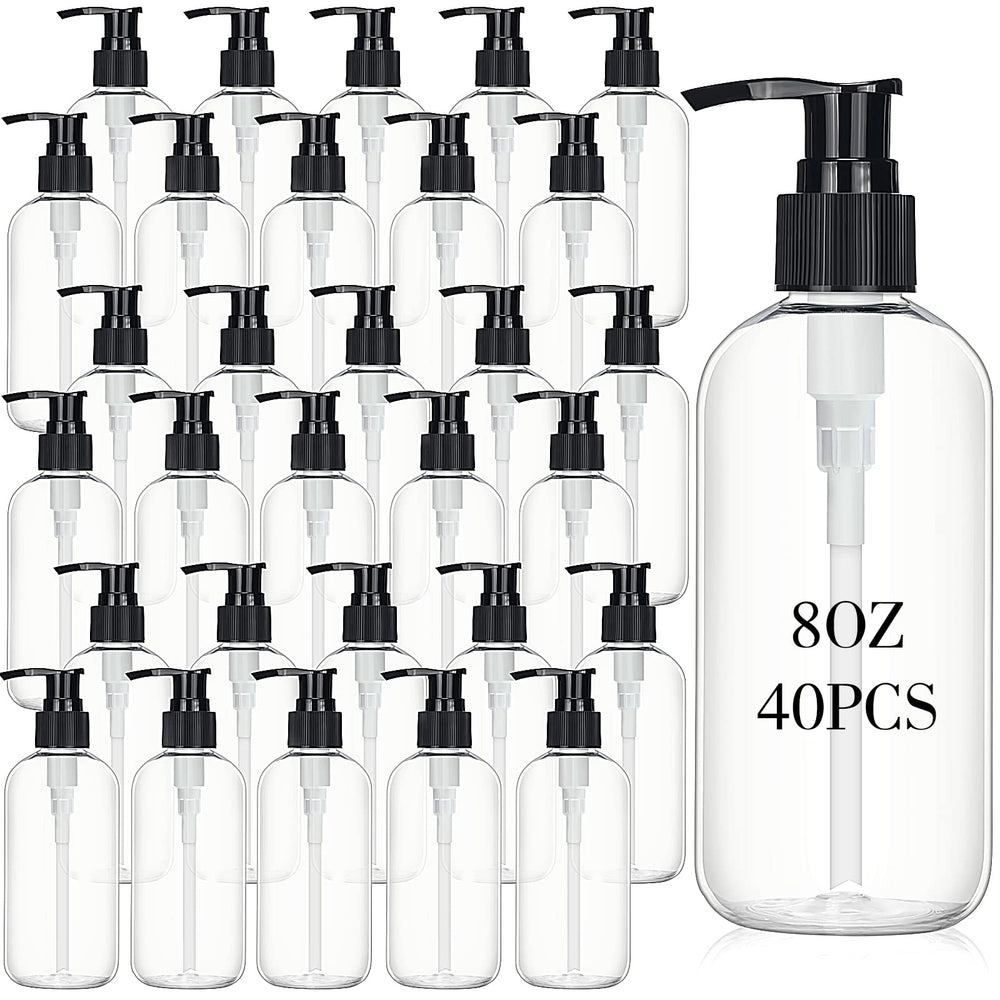Norme botellas vacías con bomba de 8 oz, transparentes y adecuadas para cosméticos y viaje