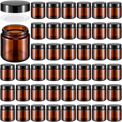 Norme frascos de vidrio 4oz negro con tapa hermética para cosméticos