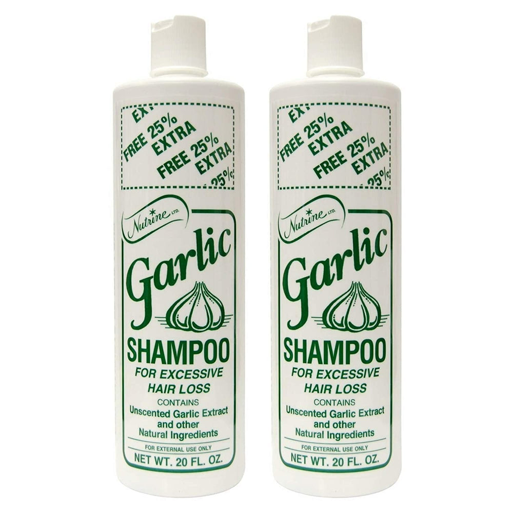 Nutrine champú de ajo sin aroma, botella vertiendo, para limpieza suave del cuero cabelludo