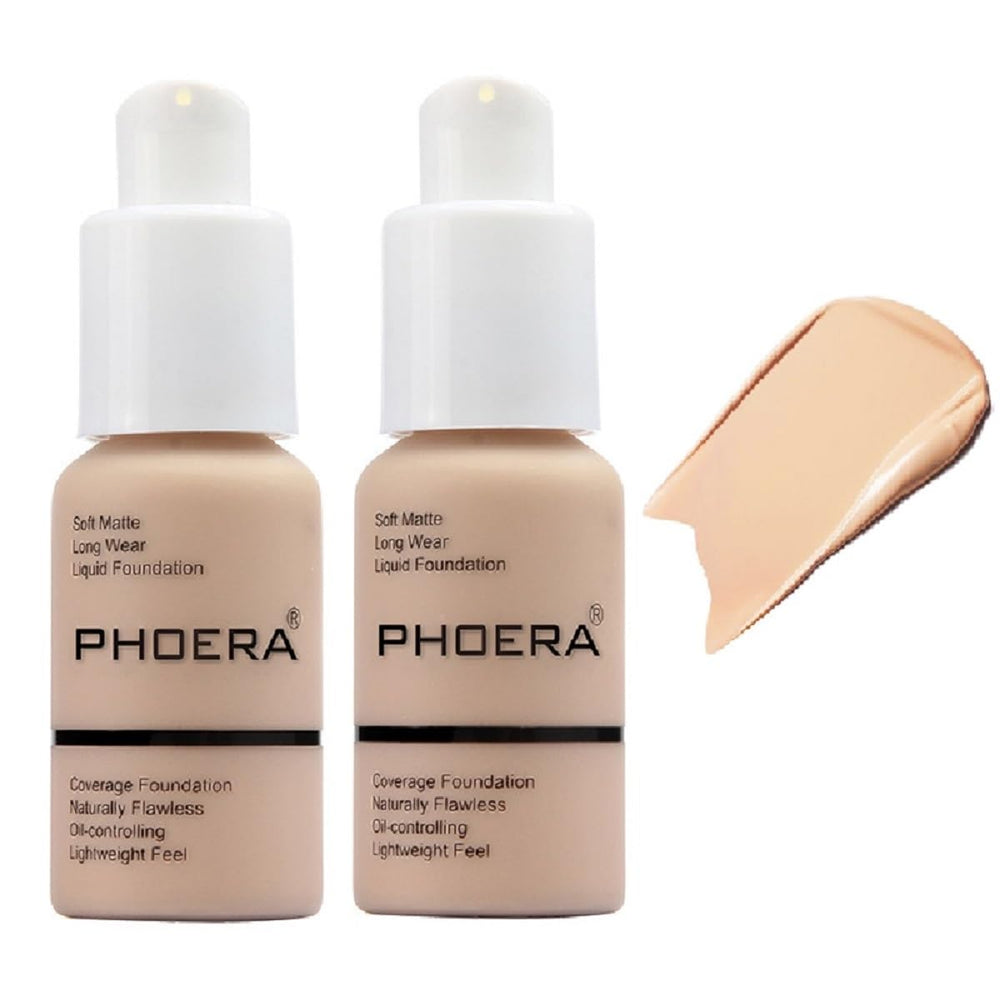 Nvyue PHOERA Foundation porcelana 101, cobertura suave para piel madura