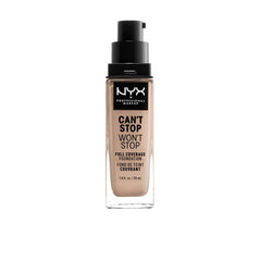Base NYX Can't Stop Won't Stop en porcelana, cobertura total para todo el día