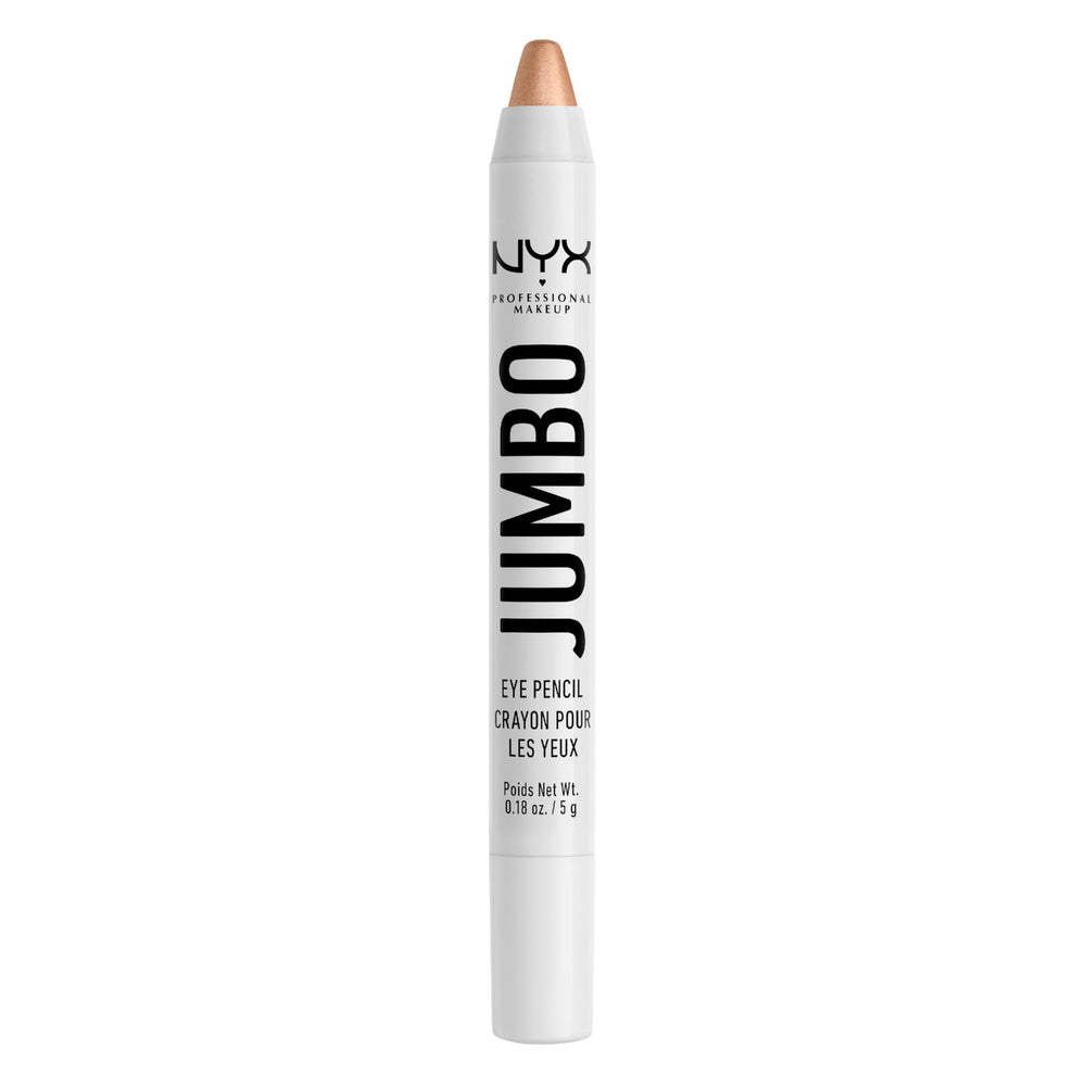 NYX Jumbo Eye Pencil Frosting Champagne Nude: aplicación suave como sombra cremosa para ojos