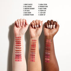 Duración de hasta 16 horas sin transferencia en labios NYX Shine Loud