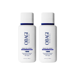 Obagi Nu-Derm Gel Espumoso en botella: limpieza suave y piel fresca.