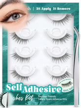 Pestañas autoadhesivas Obeyalash M874 con efecto ojo gato para un look definido.
