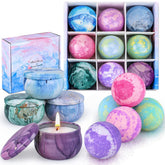 OFUN bombas de baño color lavanda, relajantes para la piel y el ánimo.