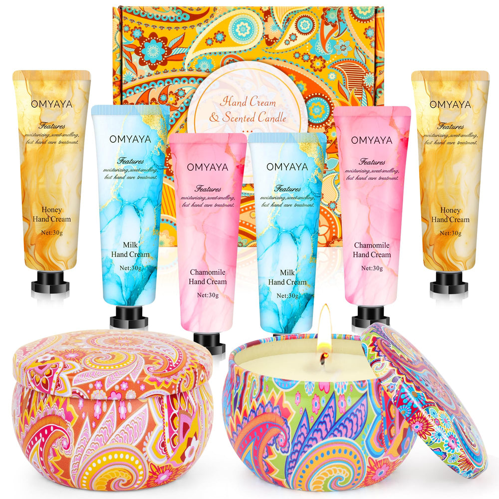 OFUN set regalo vela aromatica y crema de manos en caja elegante para regalo