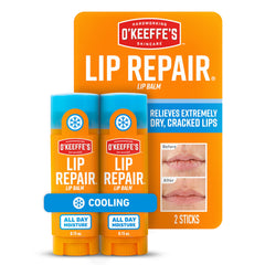 La barra Lip Repair de O'Keeffe's ofrece alivio refrescante para labios secos.