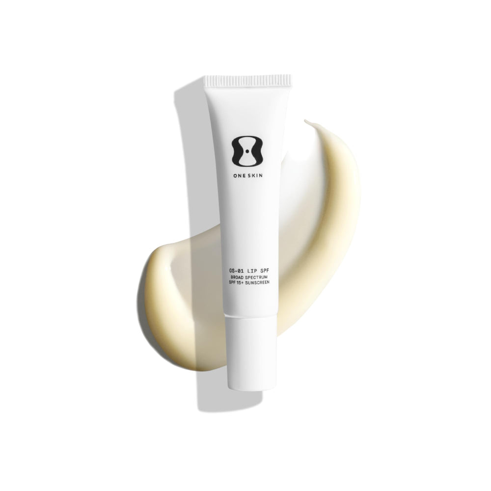 Oneskin Lip SPF OS-01, bouteille et étui pour protéger les lèvres.