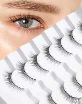 Onlyall pestañas naturales banda fina 10mm para mirada suave