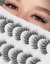 Onlyall pestañas falsas con banda ultrafina para un look natural.
