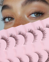 Onlyall pestanas naturales con cinta transparente para un look suave y cómodo