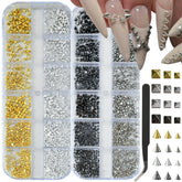 OPMADM charms góticos cuadrados para uñas, detalle distintivo y personalizable