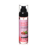 Orientdreads atomizador agua de rosas muestra hidratación para cabello y piel.