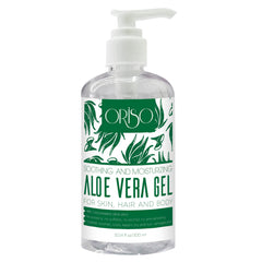 ORISO Aloe Vera Gel, botella de 10 oz para hidratación suave de piel y cuerpo