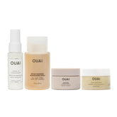 OUAI kit de viaje acondicionador sin enjuague aplicado para desenredar y suavizar el cabello.