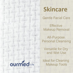 toallas desechables de ourmed life para piel sensible, limpieza segura y sin irritantes