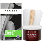 Parissa kit cera azúcar orgánica para piernas y cuerpo, depilación suave