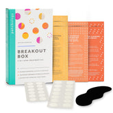 Patchology Breakout Box muestra tiras nasales de carbón activado para puntos negros visibles