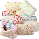 Paterr bolsas maquillaje floral acolchadas, estilo y organización para cada día
