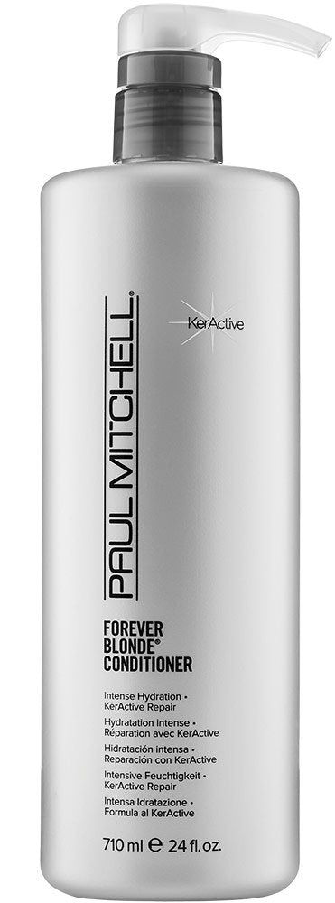 Paul Mitchell Forever Blonde: la botella destaca hidratación profunda para el cabello rubio.