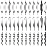 PINZAS negras PIDOUDOU de 2,7 pulgadas para cabello, sujeción estable