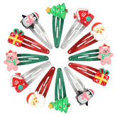 PinkSheep clips navideños con Papá Noel: accesorio seguro para cabello delicado