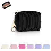 Playexen Mini Neceser de corduroy negro con hebilla, ideal para colgar y organizar bolsos