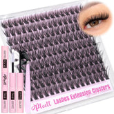 Pleell Conjunto de racimos Fluff Lash 10-18 mm para un aspecto ligero y natural.