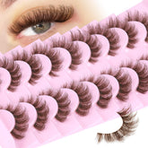 Pleell pestanas marron naturales 6D para un look suave y cómodo.