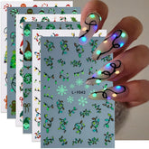 Powpop copos de nieve: adhesivo 3D para uñas con brillo festivo