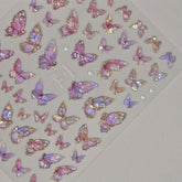 PowPop mariposas en relieve 5D para uñas, acabado realista y elegante.