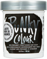 Punky Ebony color semipermanente en botella, color intenso y duradero para cabello negro.